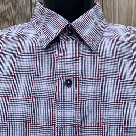 SOLD! Tasso Elba Slim Fit Plaid button Down - Picture 2 of 8